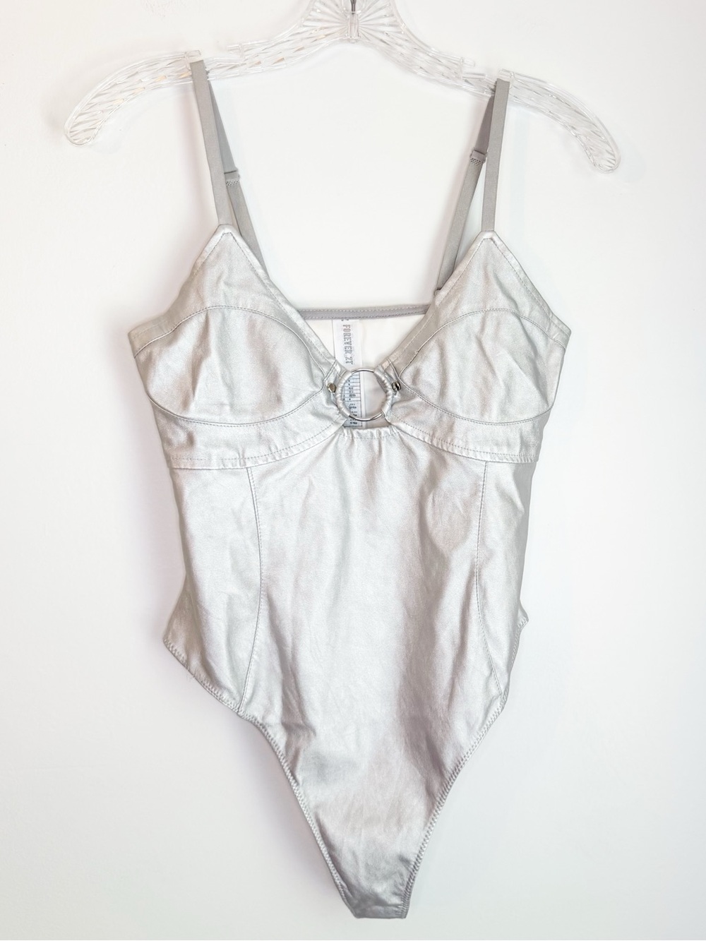 Forever 21 Silver Metallic Top